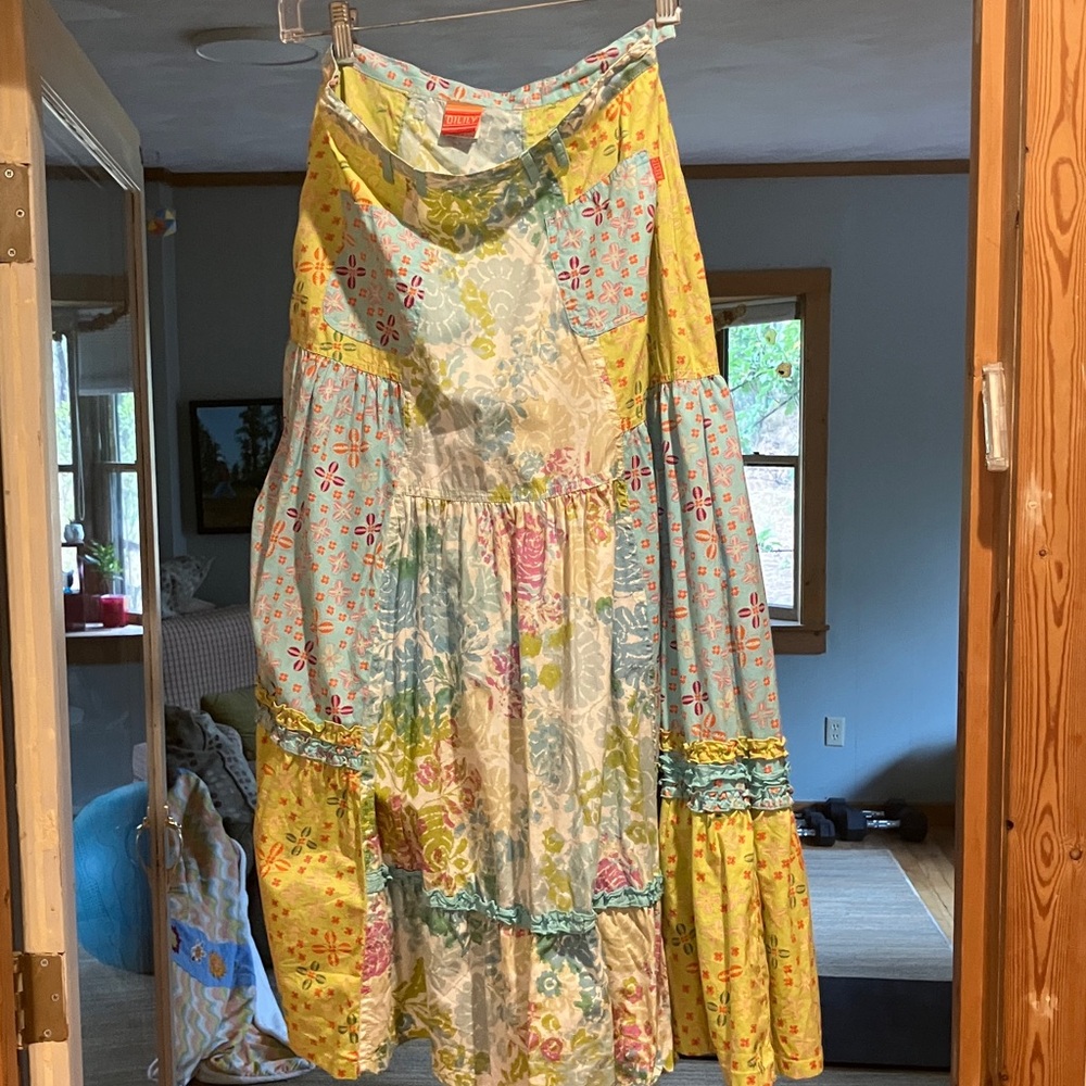 Oilily Vibrant Patchwork Maxi Skirt